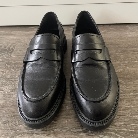 Vagabond Black Leather Women's Loafers Alex W - Picture 1 of 5